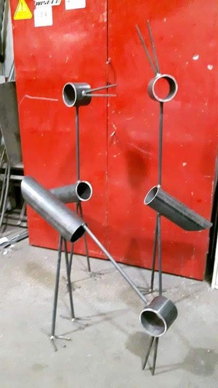 Metalen vogel tuindecoratie