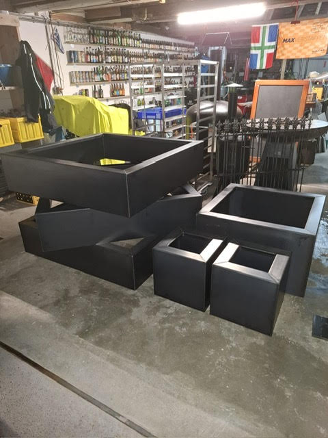 Cortenstalen plantenbak model 3