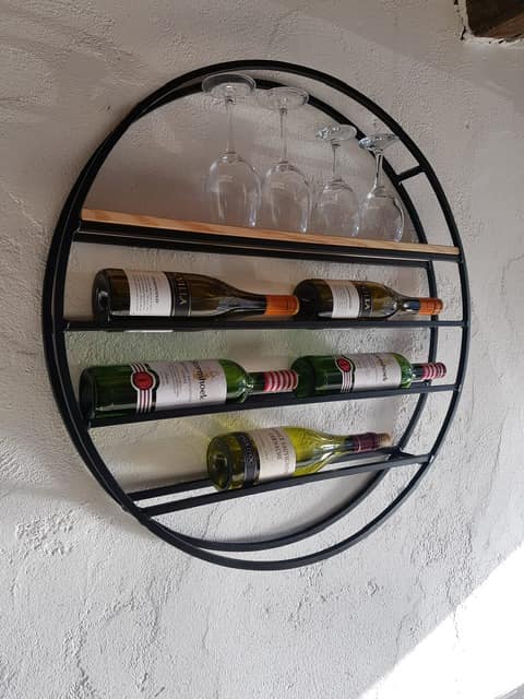Klein rond wijnrek 72cm